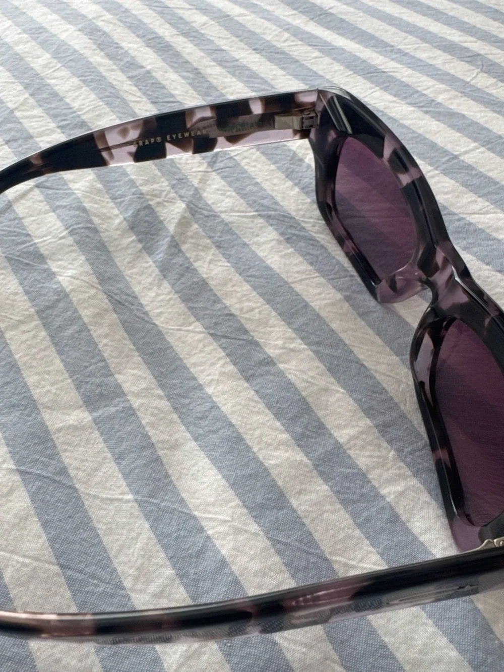 Crap Eyewear Purple Tortoise Cat-Eye Sunglasses